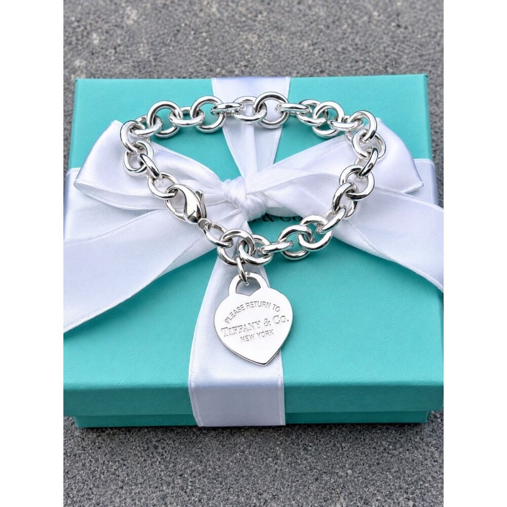 Return to Tiffany Heart Tag Bracelet Silver 7.5 inches